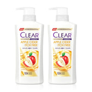 Clear Anti-Dandruff Shampoo Apple Cider Itch Free 350ml x 2pcs