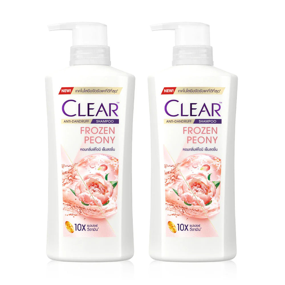 Clear Anti-Dandruff Frozen Peony Shampoo 350ml x 2pcs