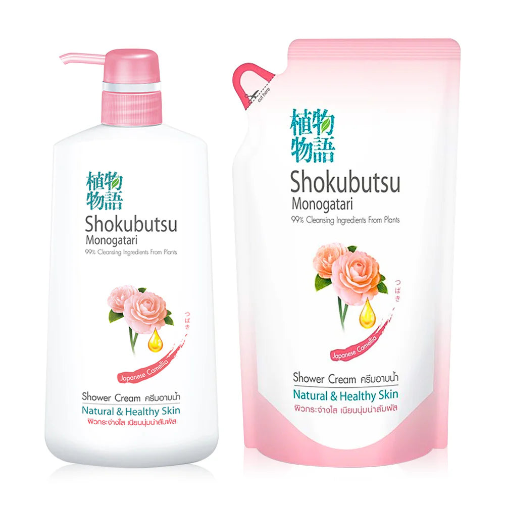 Shokubutsu Monogatari Shower Cream Japanese Camellia 500ml + 400ml