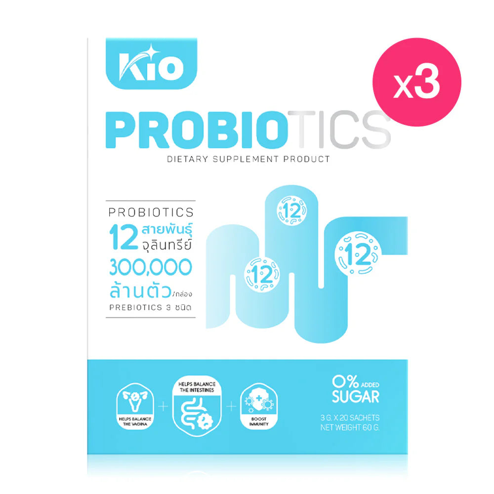KIO Probiotic Dietary Supplement Product 20 Capsules x 3pcs