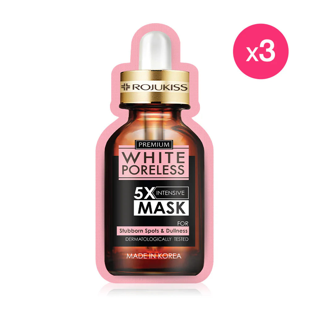 Rojukiss White Poreless 5X Intensive Mask Sheet Mask 25ml x 3pcs