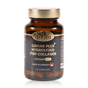 Divita Caviar Plus Hydrolyzed Fish Collagen Vitamin A&C Dietary Supplement 20 Capsules