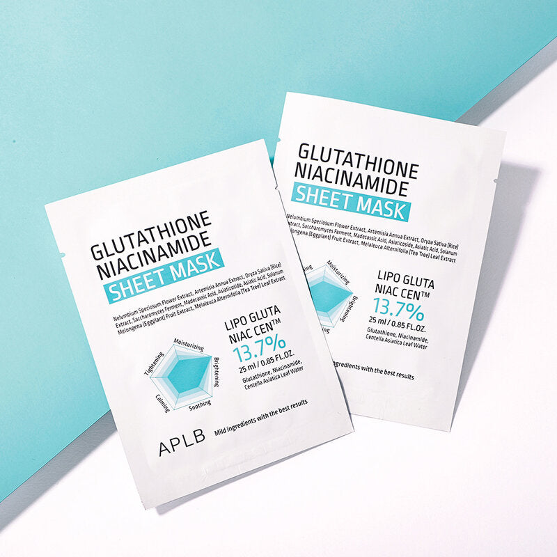 APLB Glutathione Niacinamide Sheet Mask 25ml x 10pcs