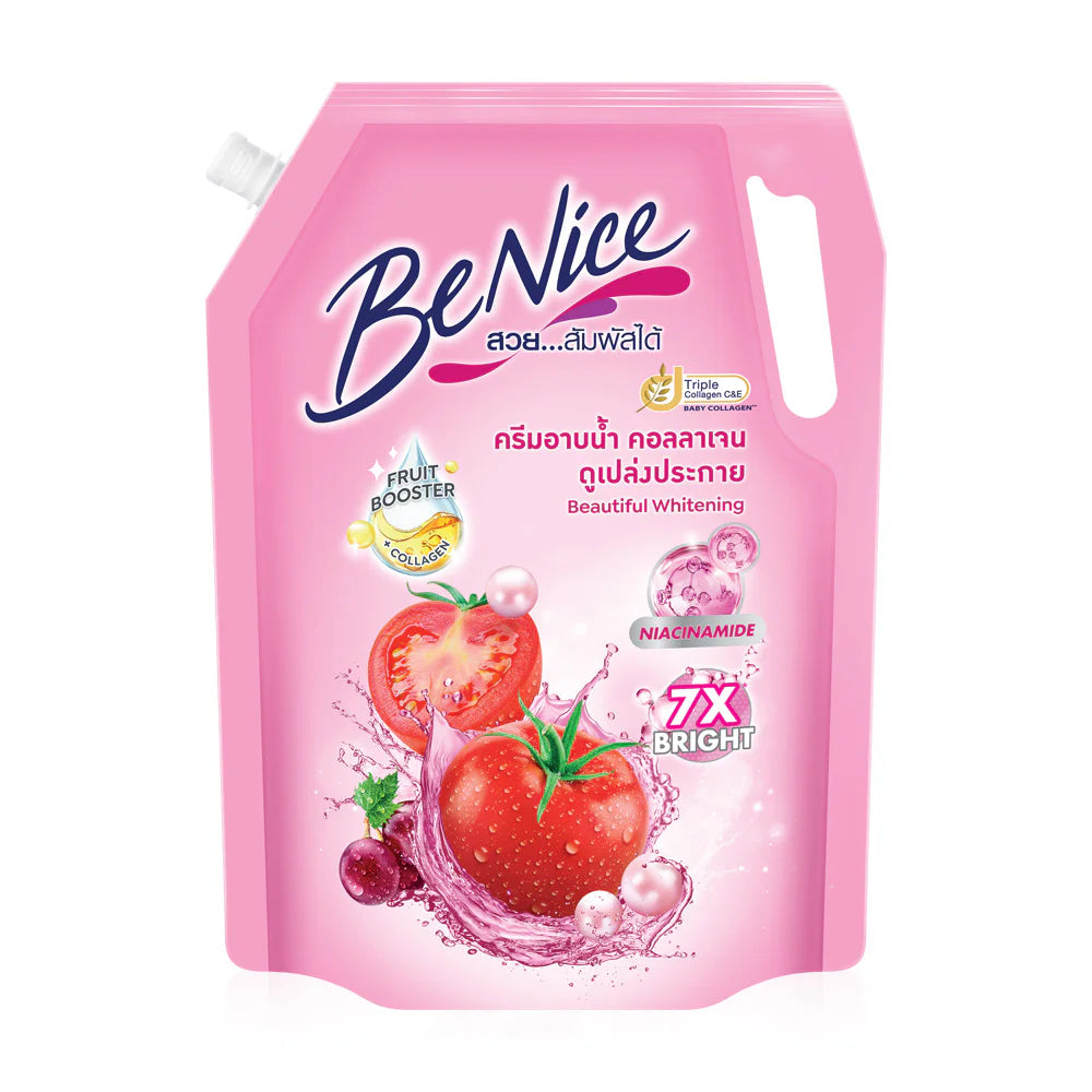 BeNice Shower Cream Whitening 1000ml (Refill Pouch)