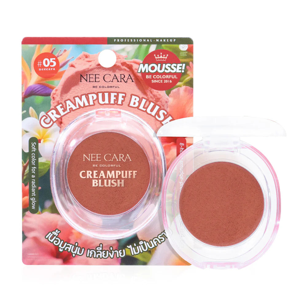 NEE CARA Creampuff Blush N401 4.5g #05 Mahogany Rose
