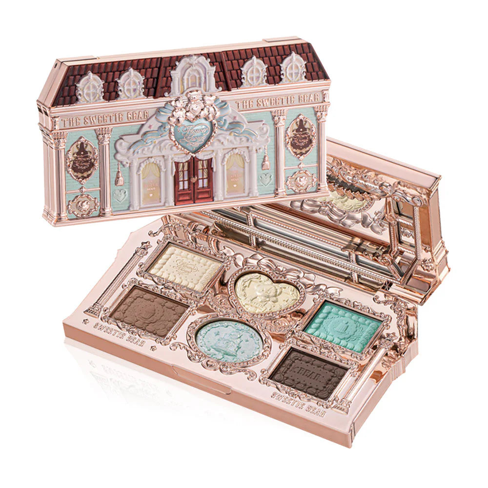 Flower Knows The Sweetie Bear Collection 6-Color Makeup Palette 6.5g #03 Mint Chocolate