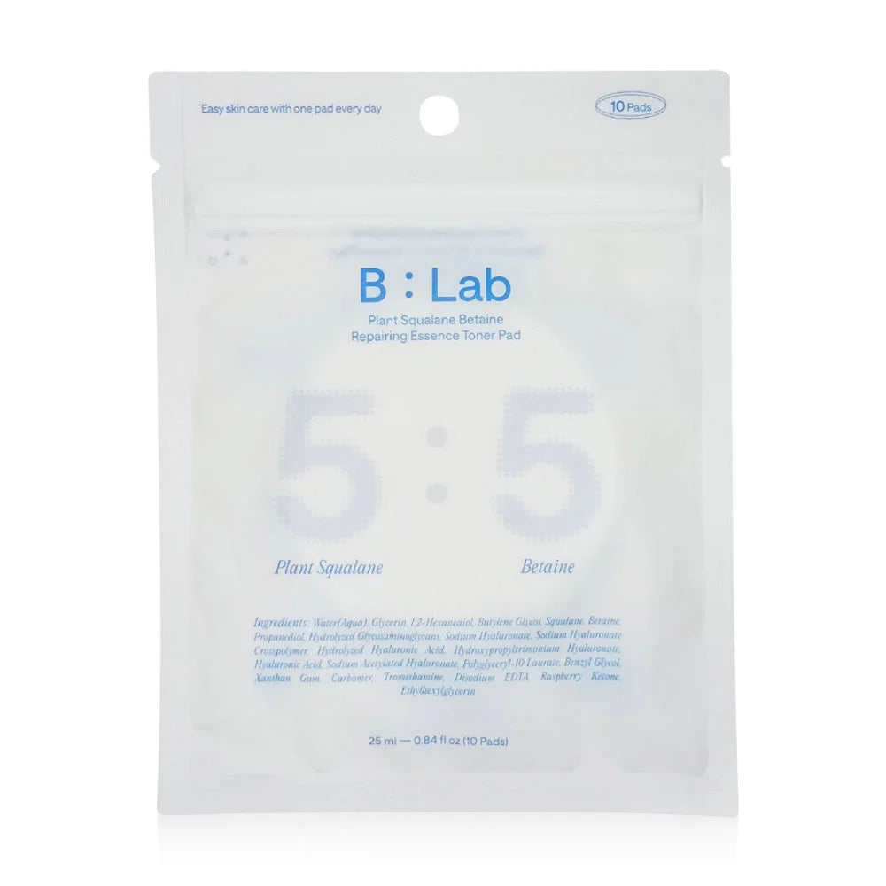 B:LAB Plant Squalane Betaine Repairing Essence Toner Pad 25ml x 10 Pads