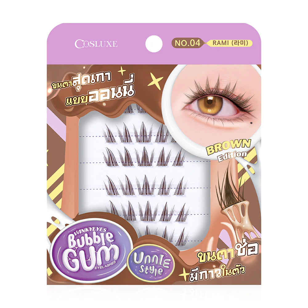 Cosluxe Winky Eyes Bubble Gum Eyelashes - Unnie Style 30pcs #04 Rami