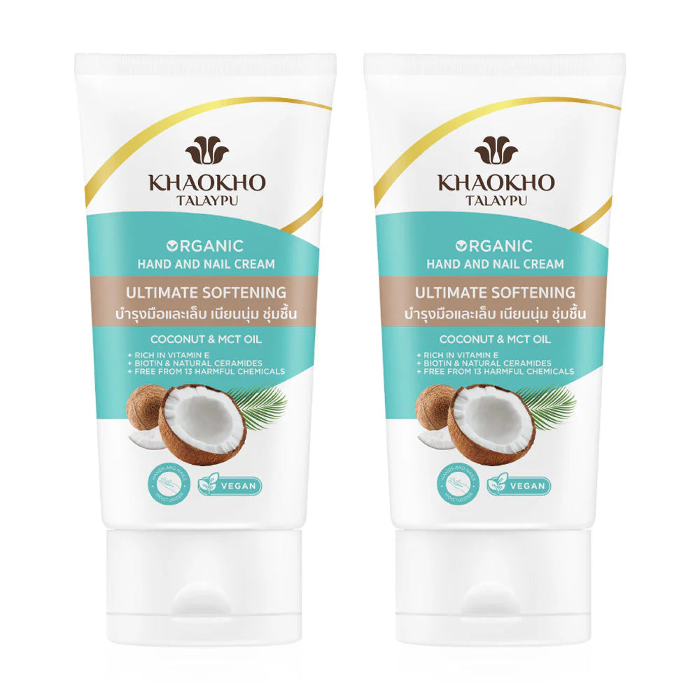 Khaokho Talaypu Hand and Nail Cream, Organic Coconut 50ml x 2pcs