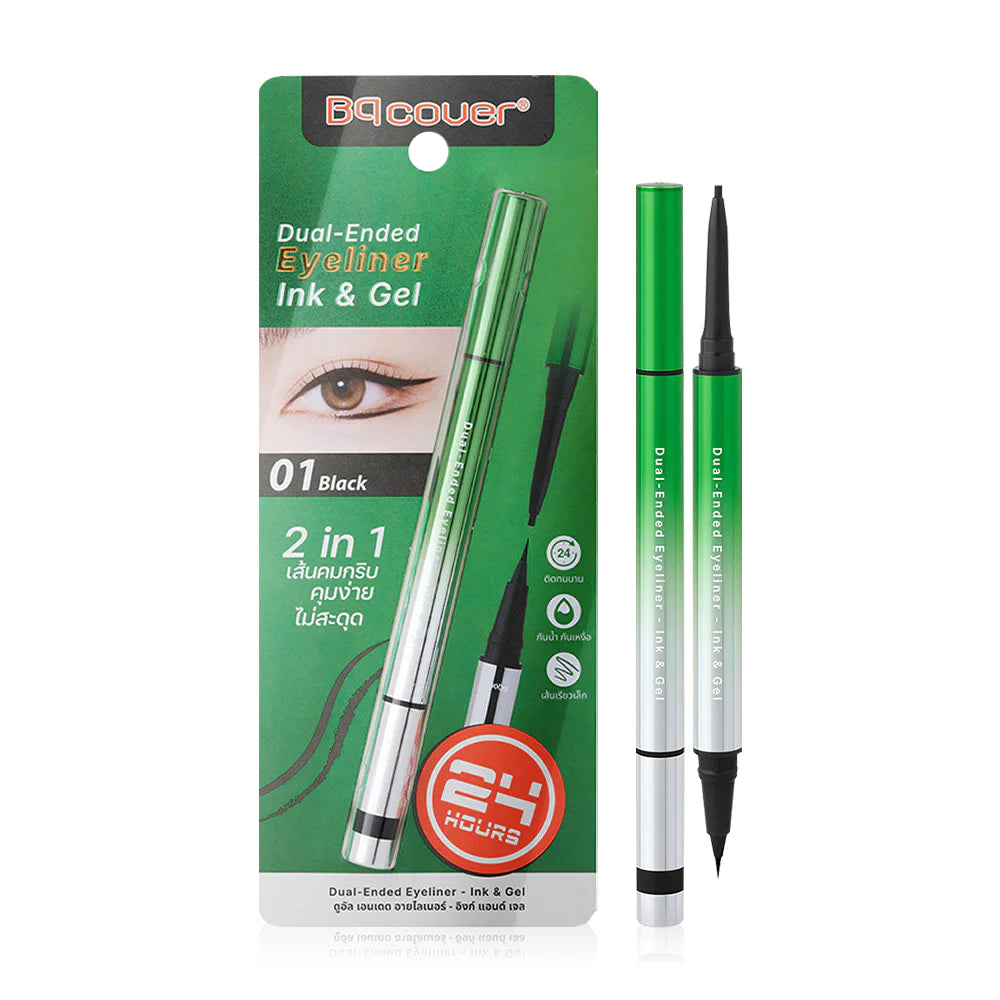 ODBO BQ Cover Dual-Ended Eyeliner Ink & Gel BQ0001 0.6g #01 Black