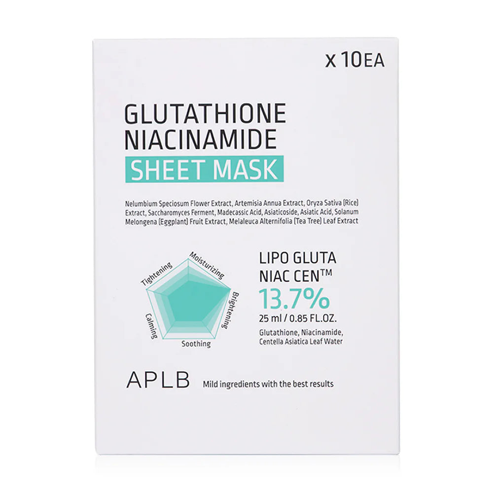 APLB Glutathione Niacinamide Sheet Mask 25ml x 10pcs