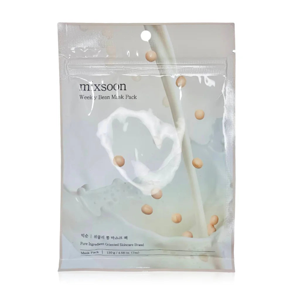 Mixsoon Weekly Bean Mask Pack Facial Mask Sheets 130g [7 Sheets]