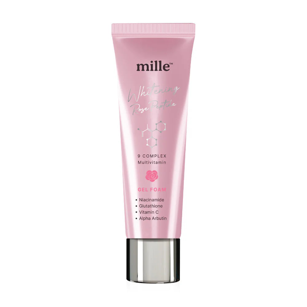 Mille Whitening Rose Peptide 9 Complex Multivitamin Gel Foam 30g