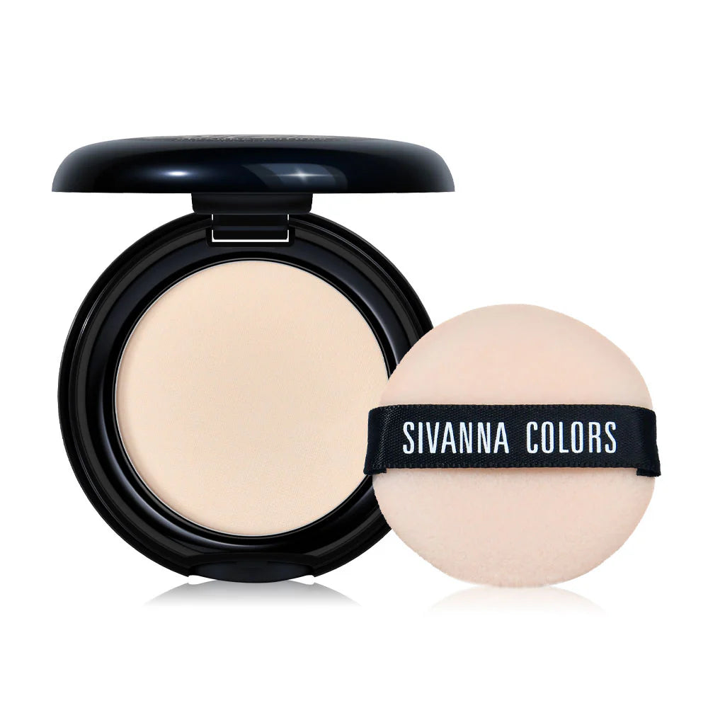 SIVANNA Colors Super Cover Two Way Cake Pressed Powder HF731 4g #01 Light Beige