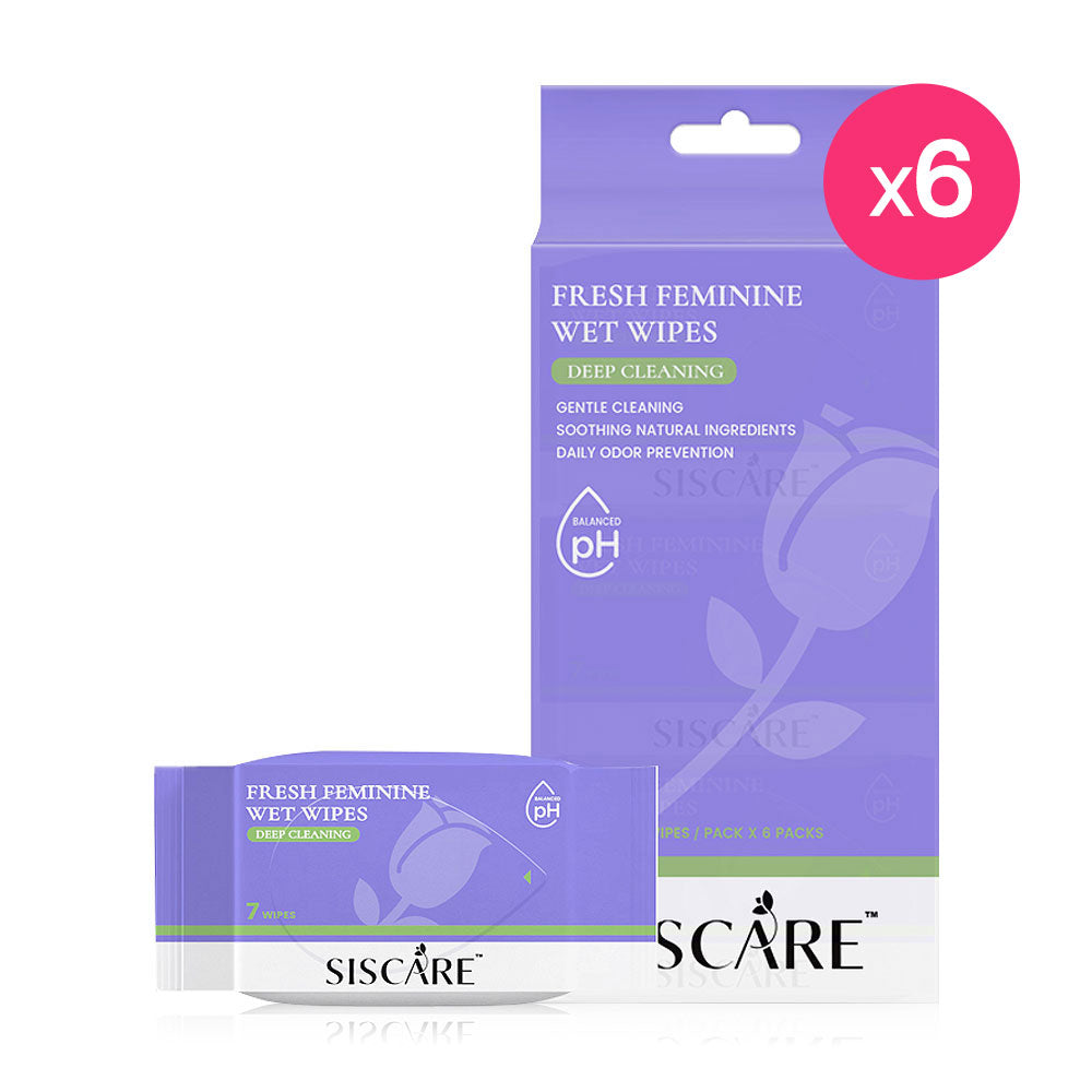 Siscare Fresh Feminine Wet Wipes 6pcs x 6 Packs