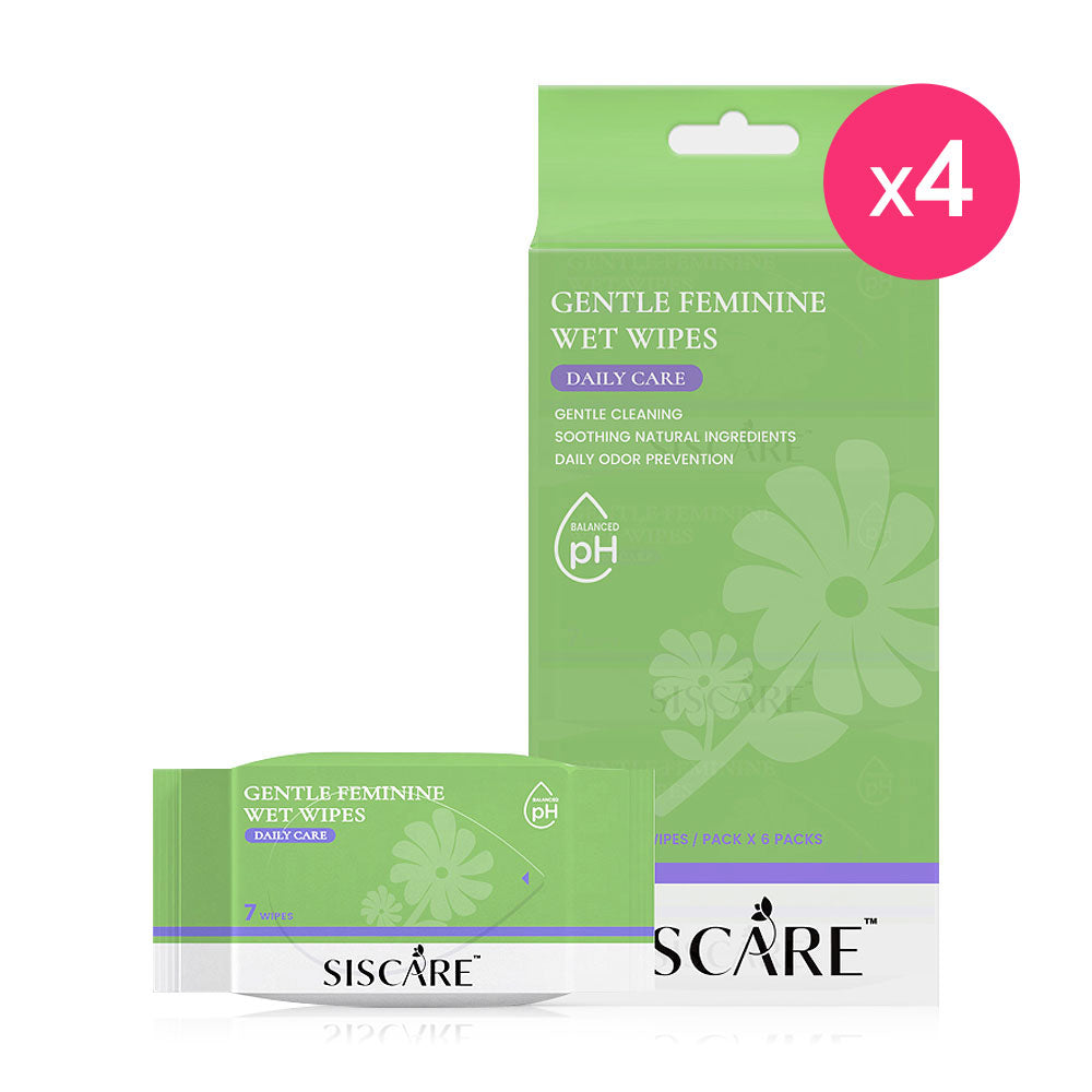 Siscare Gentle Feminine Wet Wipes 6pcs x 4 Packs