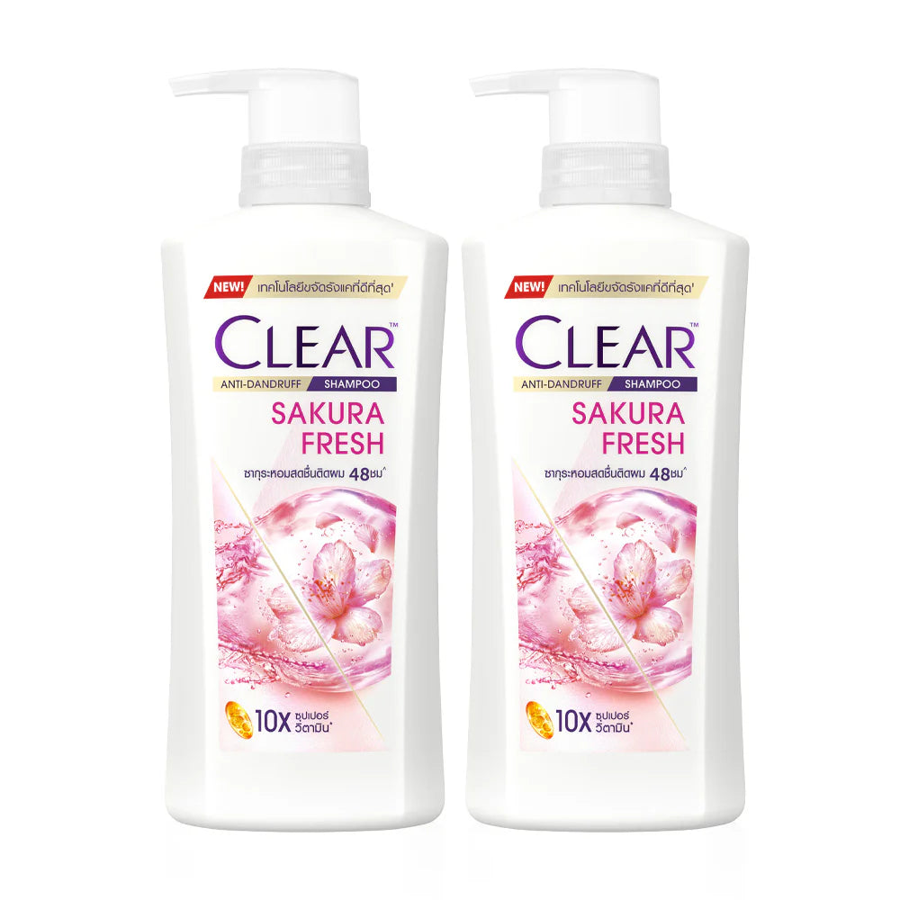 Clear Anti-Dandruff Sakura Fresh Shampoo 350ml x 2pcs