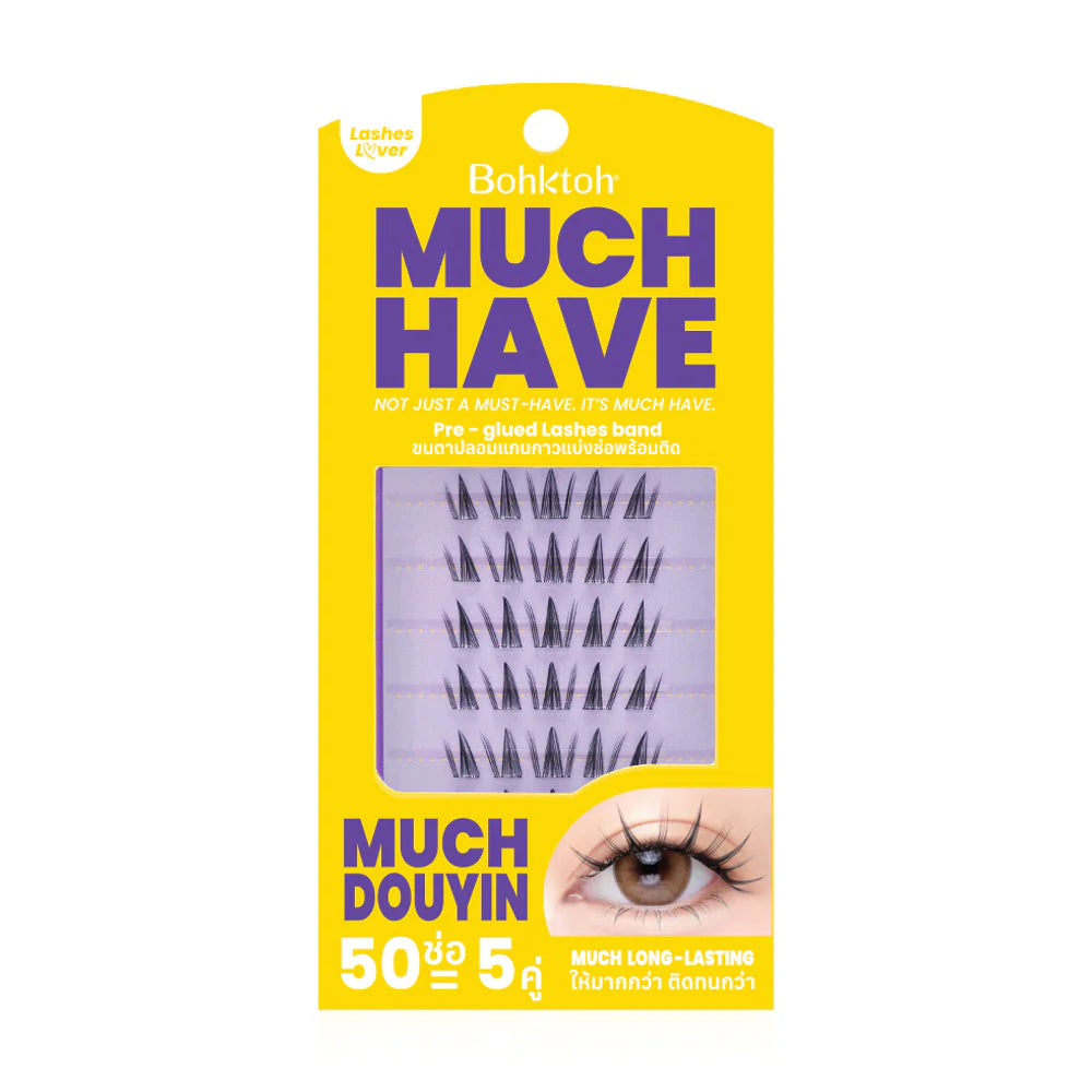 Bohktoh Pre-Glued Lashes Band 5 Pairs #Much Douyin