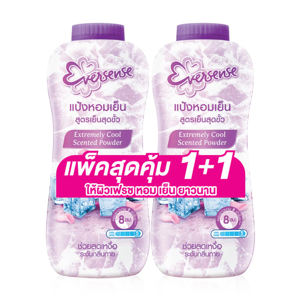 Eversense Extreme Scented Cooling Talcum Violet 280g x 2pcs