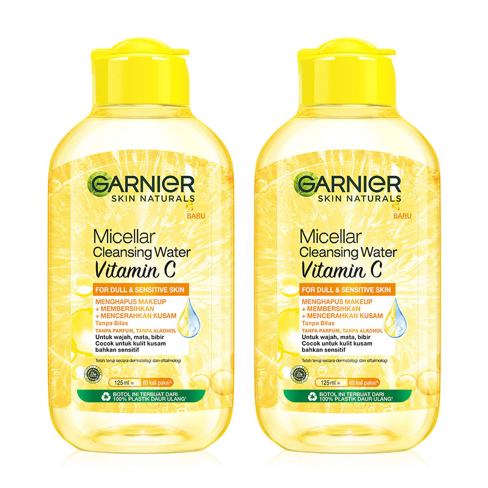 Garnier Micellar Cleansing Water Vitamin C 125ml x 2pcs