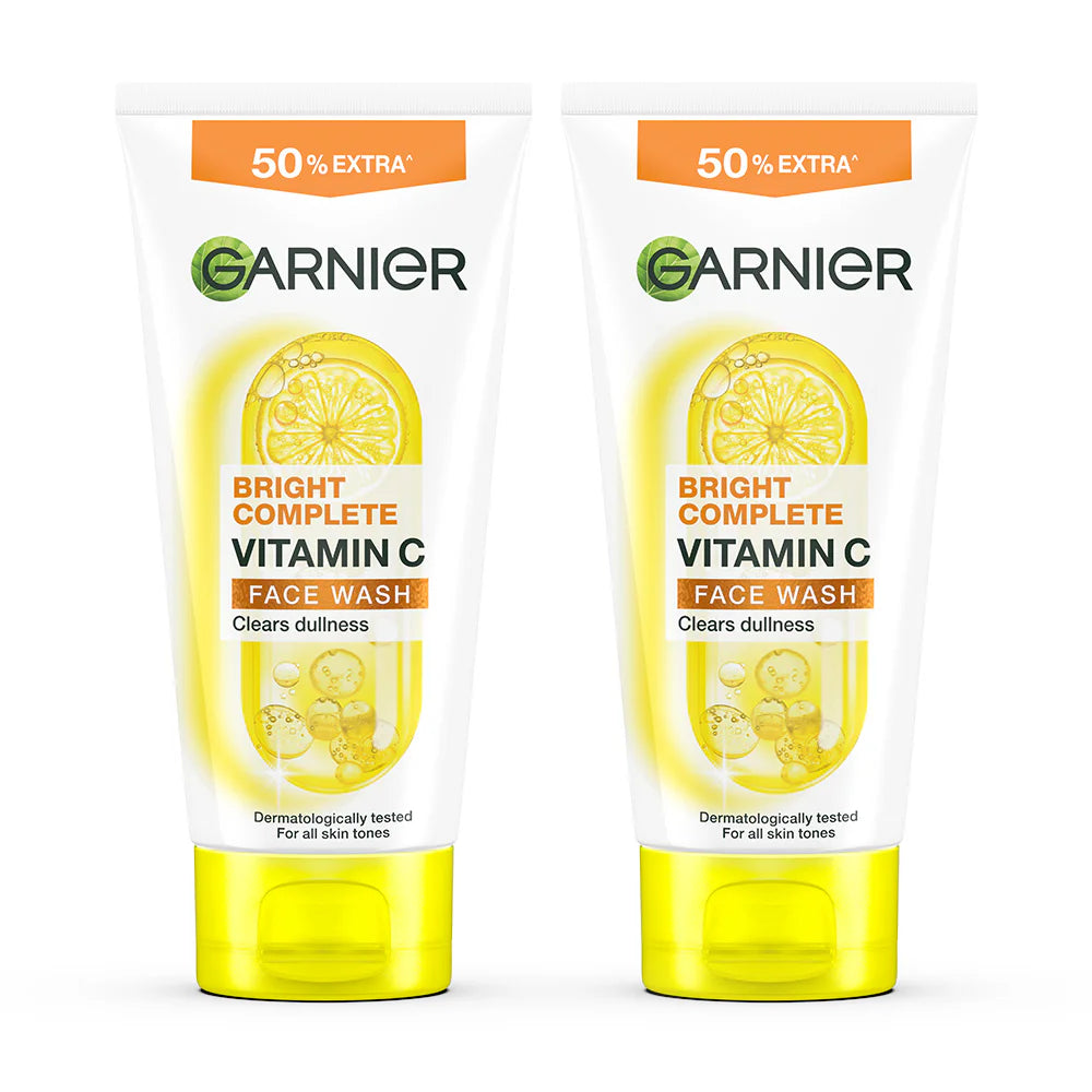 Garnier Bright Complete Vitamin C Face Wash 150ml x 2pcs