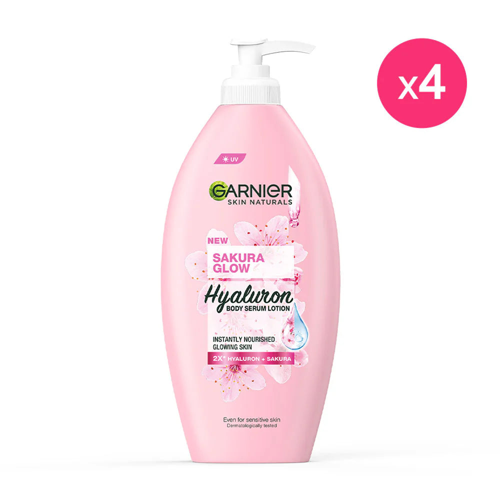Garnier Bright Sakura Glow Body Lotion 400ml x 4pcs