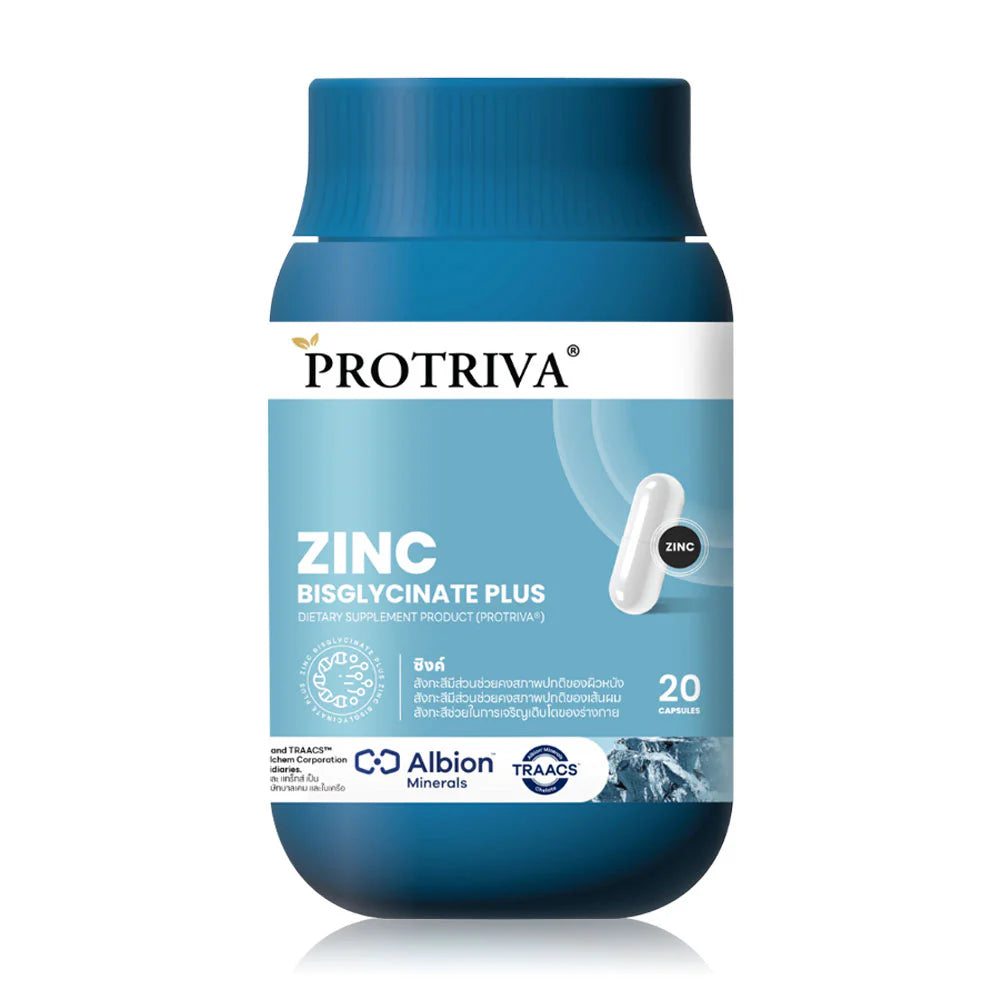 Protriva Zinc Bisglycinate Plus 20 Capsules Dietary Supplement