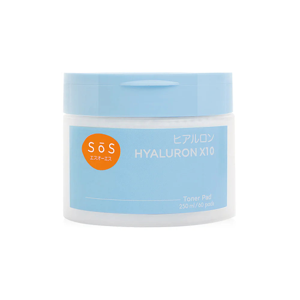SOS Hyaluron X10 Toner Pad 250ml [60 Sheets]
