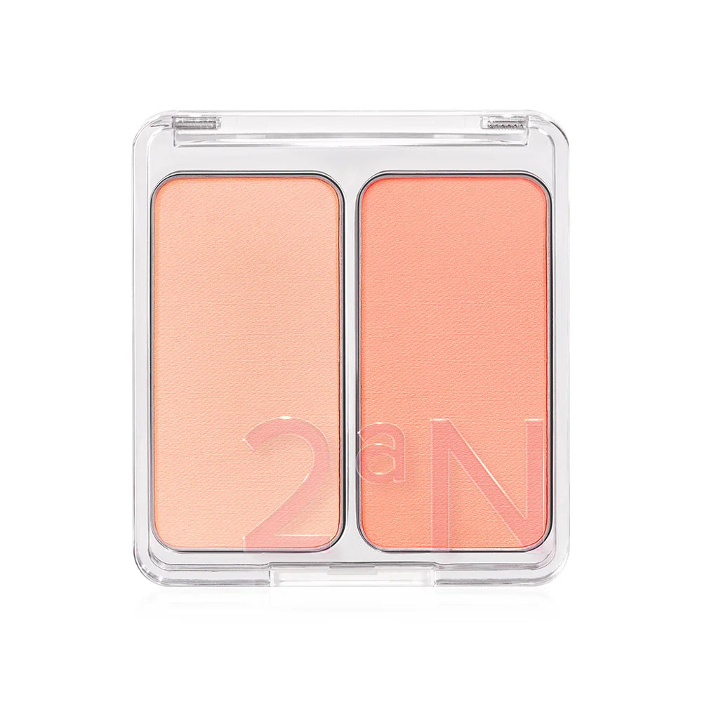 2aN Dual Cheek Blush 9g #07 Peach Fizz