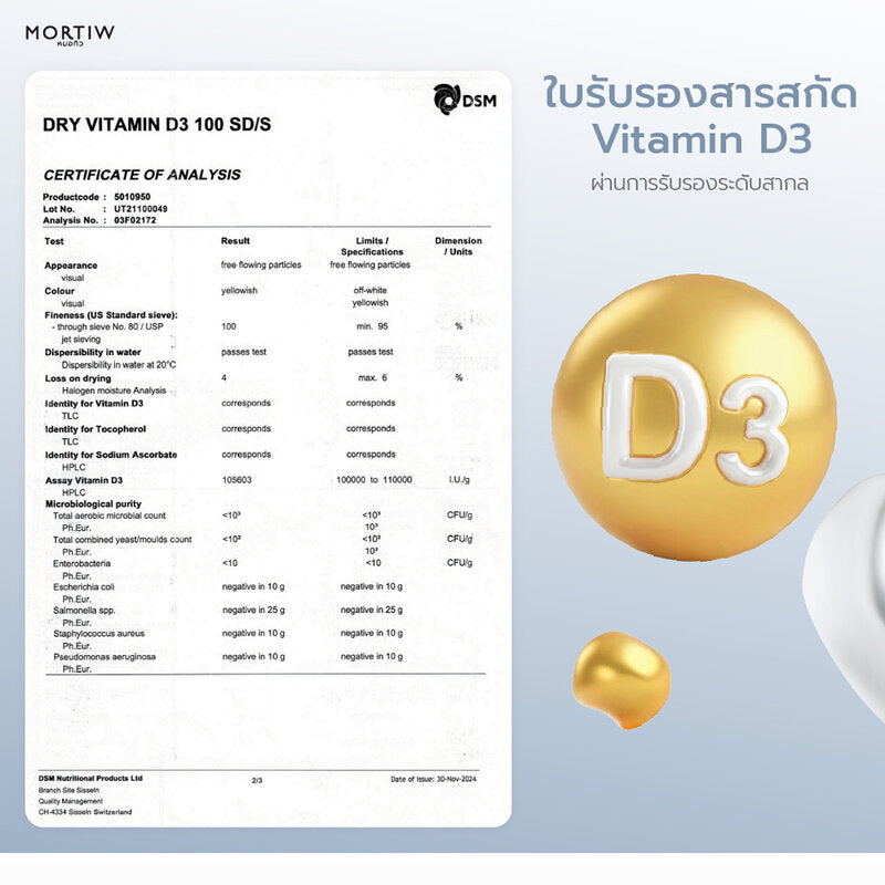 MORTIW Magnesium Plus D3 30 Capsules