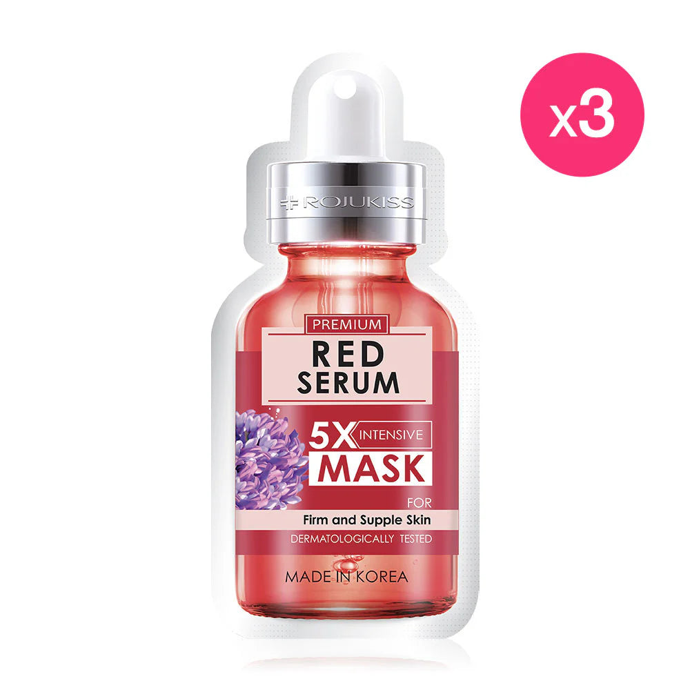 Rojukiss Firm Poreless Red Serum 5X Intensive Mask 25ml x 3pcs