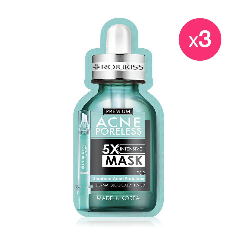 Rojukiss Acne Poreless 5X Intensive Mask 25ml x 3pcs