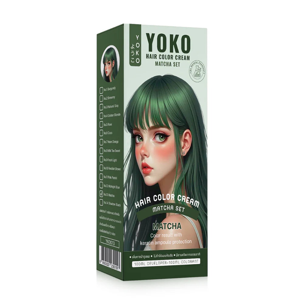 YOKO Hair Color Cream Set 200ml #Matcha