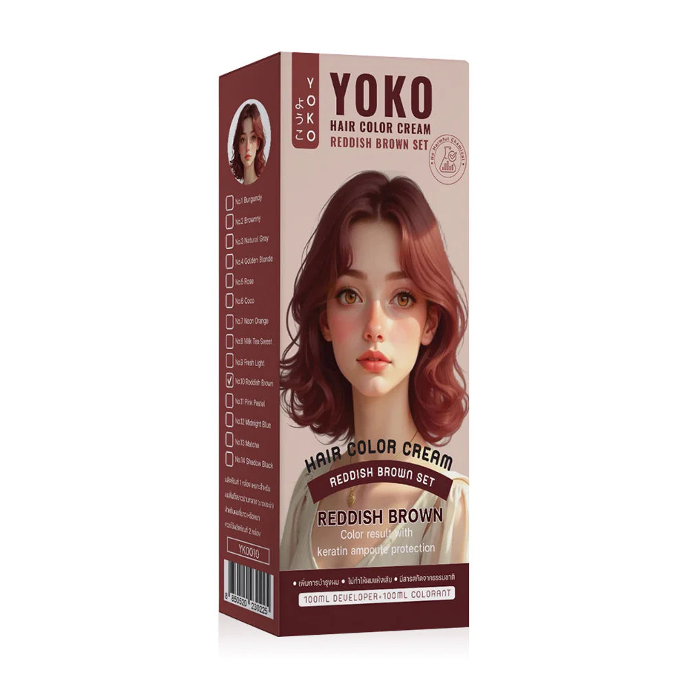 YOKO Hair Color Cream Set 200ml - Reddish