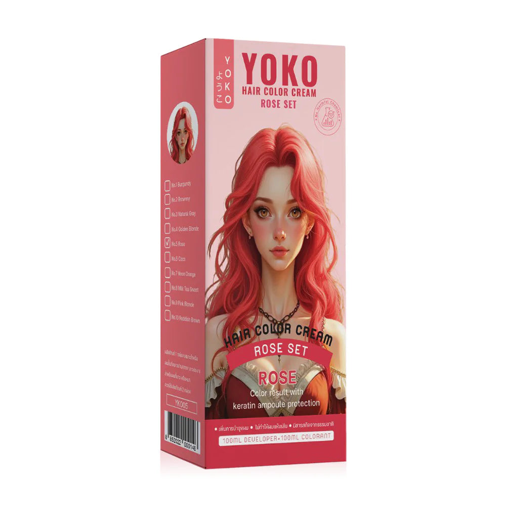 YOKO Hair Color Cream Set 200ml - Rose
