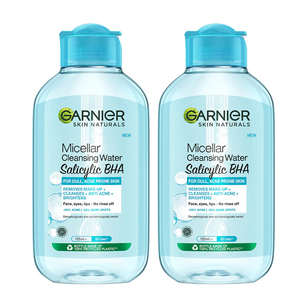 Garnier Skin Naturals Micellar Cleansing Water Salicylic BHA 125ml x 2pcs