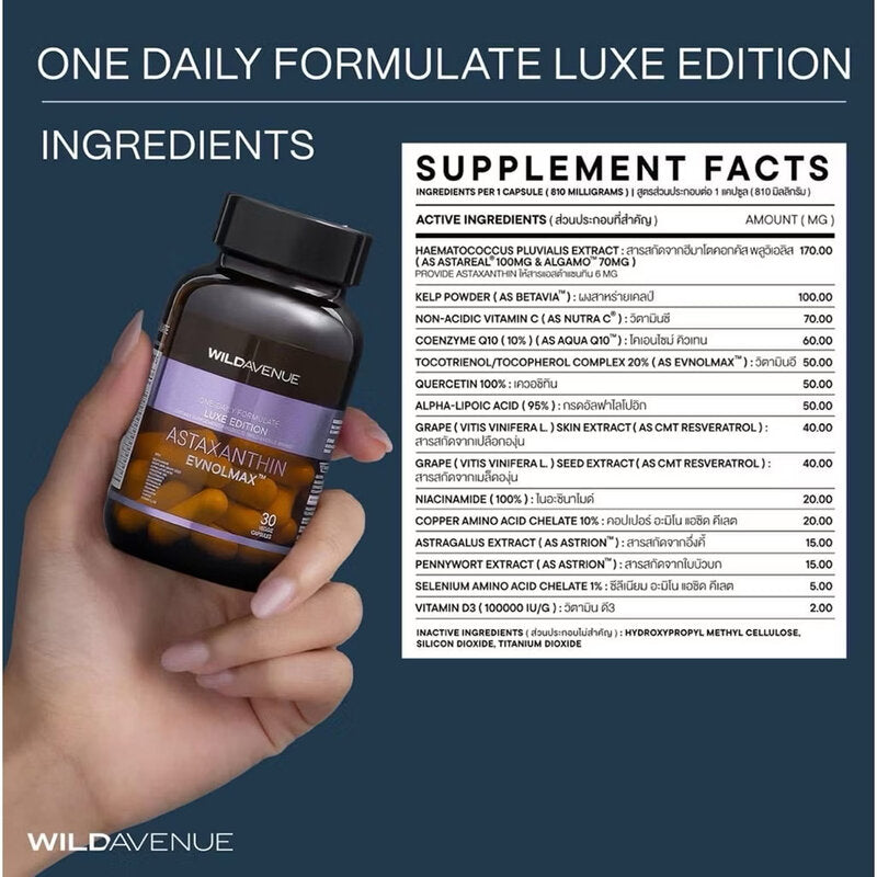 Wild Avenue One Daily Formulate Luxe Edition Dietary Supplement 30 Capsules x 3pcs
