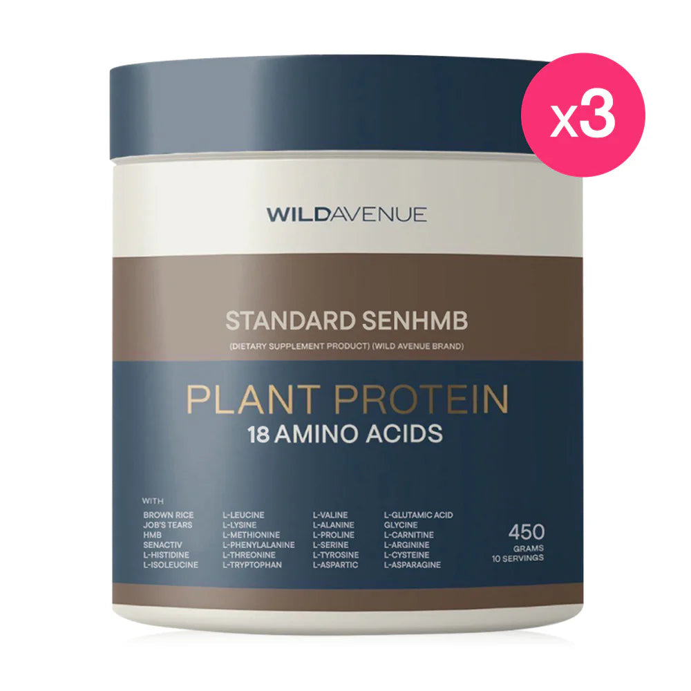 Wild Avenue Standard Senhmb Plant Protein 18 Amino Acids 450g x 3pcs