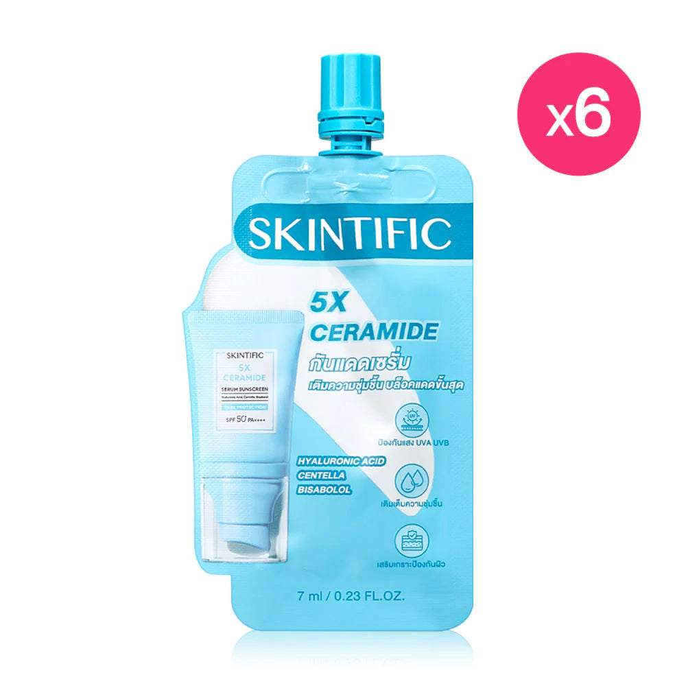 SKINTIFIC 5X Ceramide Serum Sunscreen SPF50 PA 7g x 6pcs