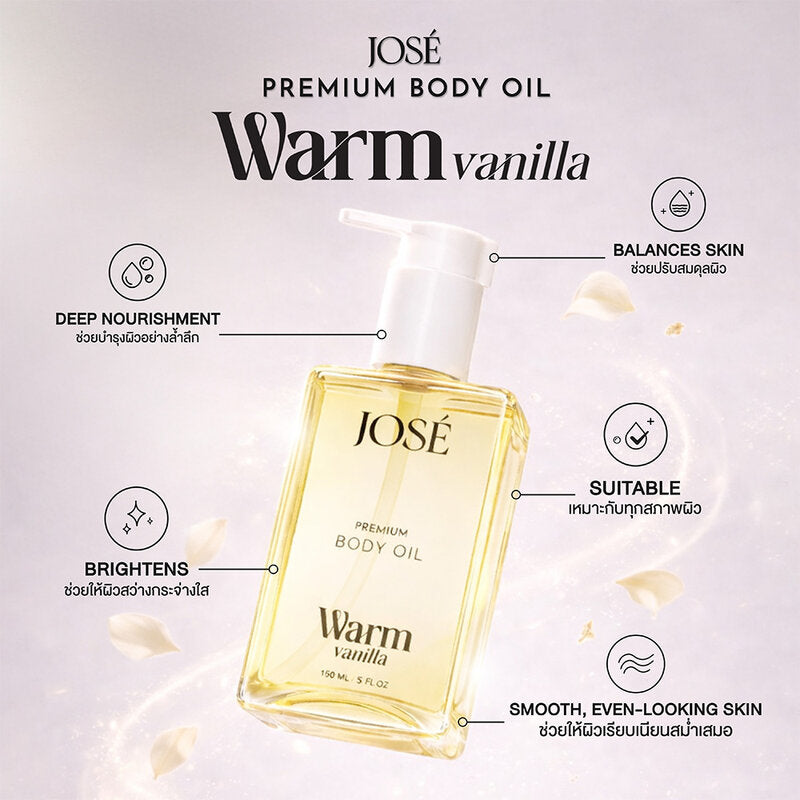 JOSE Premium Body Oil Warm Vanilla 150ml