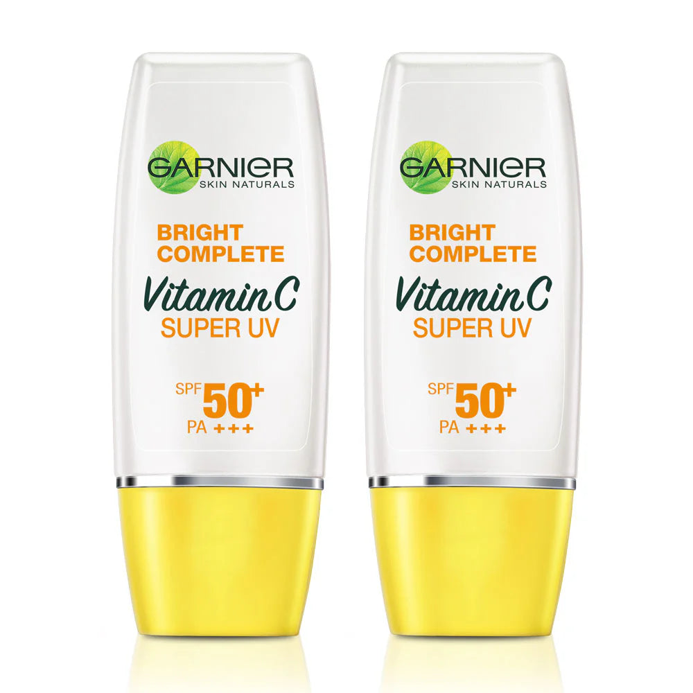 Garnier Bright Complete Super UV Sunscreen Natural SPF50 PA++++ 30ml x 2pcs