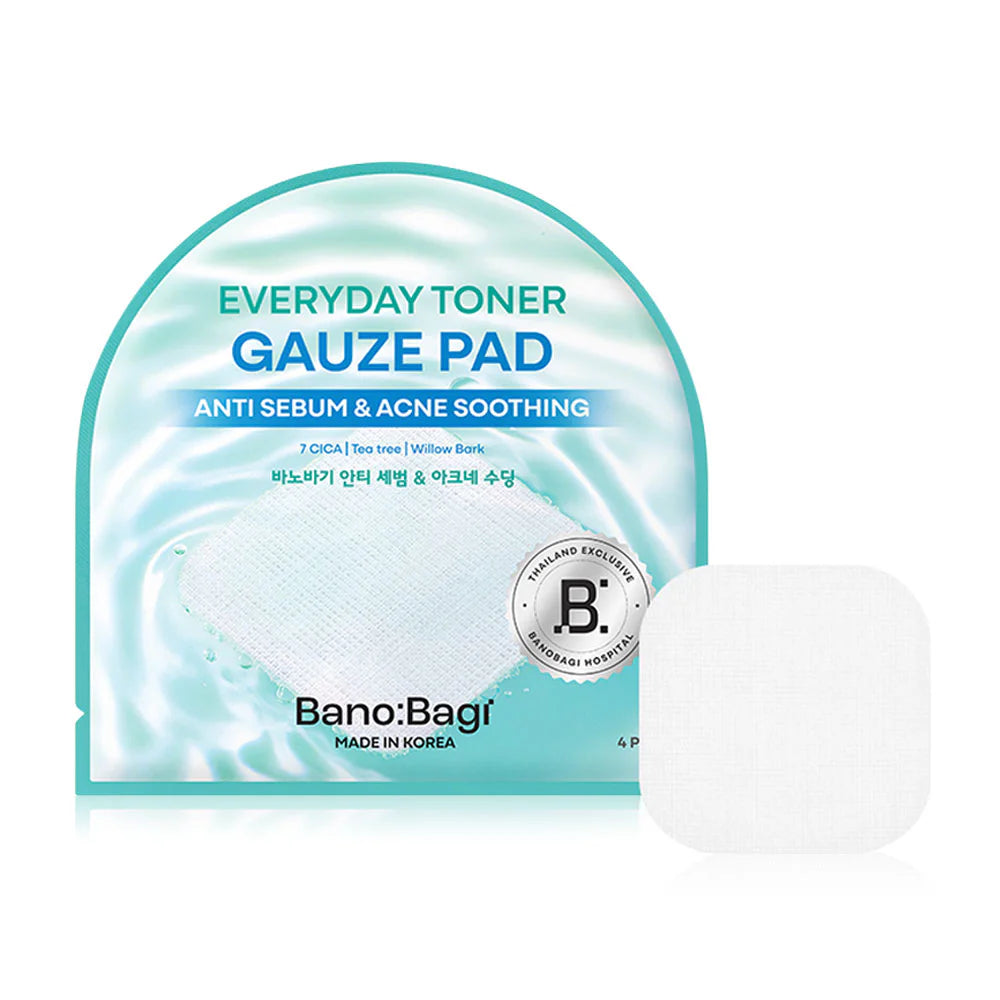 BANOBAGI Everyday Toner Gauze Pad Anti Sebum & Acne Soothing 10ml [4 Pads]