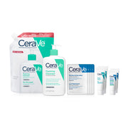 CeraVe Foaming Cleanser 473ml + Refill 473ml + [Free Gift] CeraVe 8pcs.