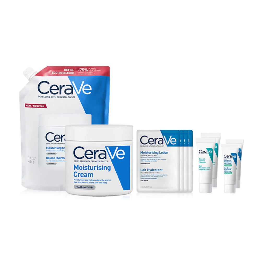 CeraVe Moisturising Cream 454g + Refill 454g 8pcs