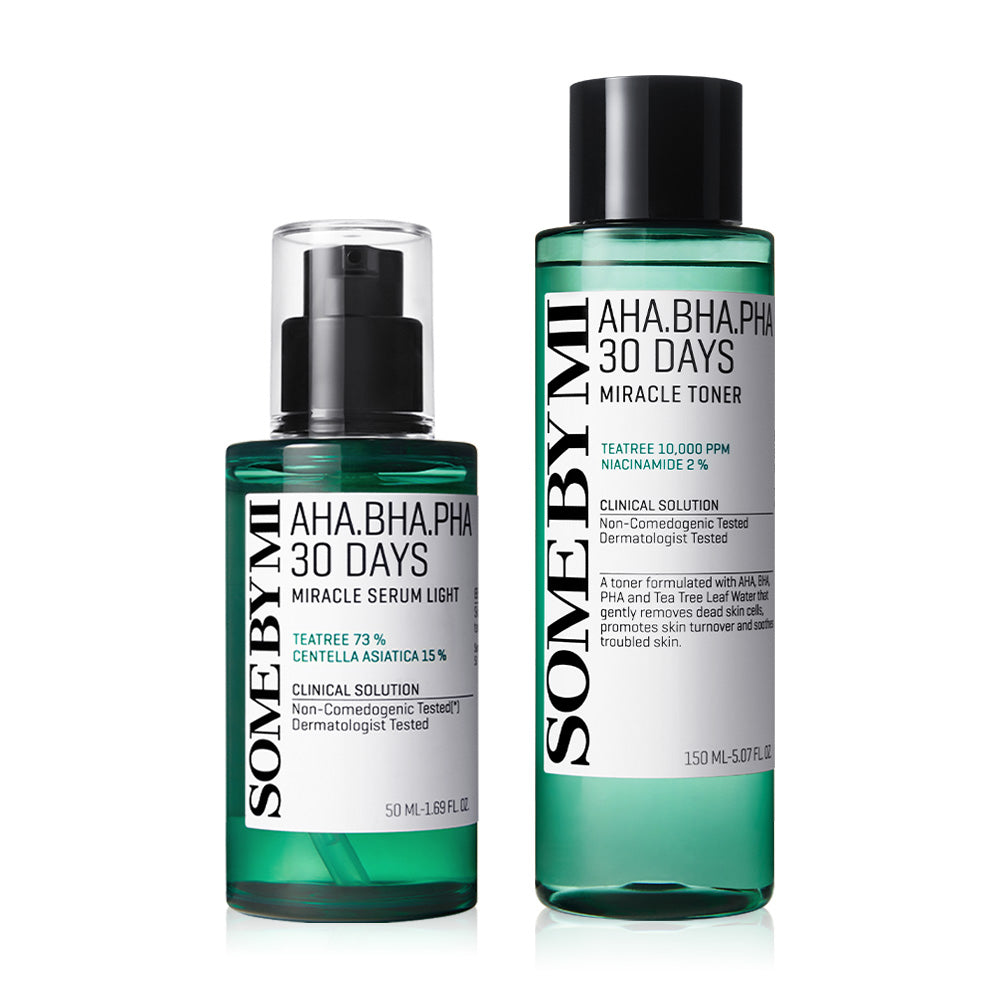 Some By Mi AHA-BHA-PHA 30 Days Miracle Toner 150ml + Serum 50ml Set 2 Items