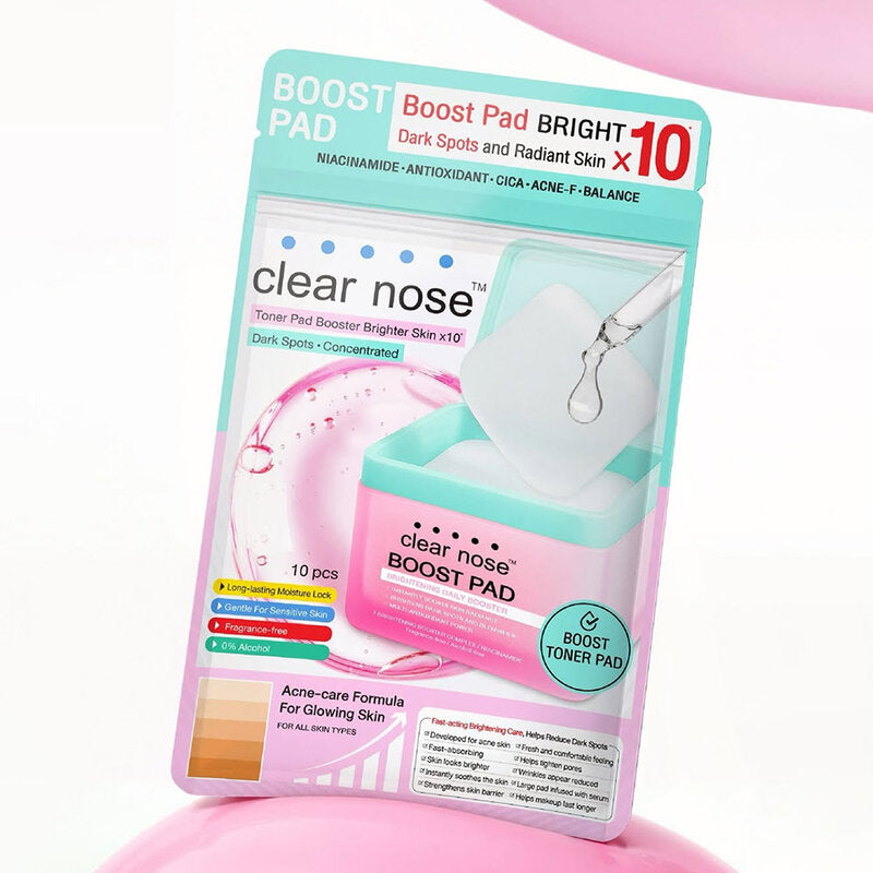 CLEAR NOSE Boost Pad Brightening Daily Booster 10 Pads