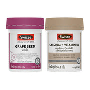 Swisse Set 2 Items: Grape Seed 60 Tablets + Calcium + Vitamin D3 90 Tablets