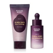 EQQUALBERRY Purple Rice Pore Purifying Pack Cleanser 130g + Purple PDRN Pore Minimizing Serum 30ml
