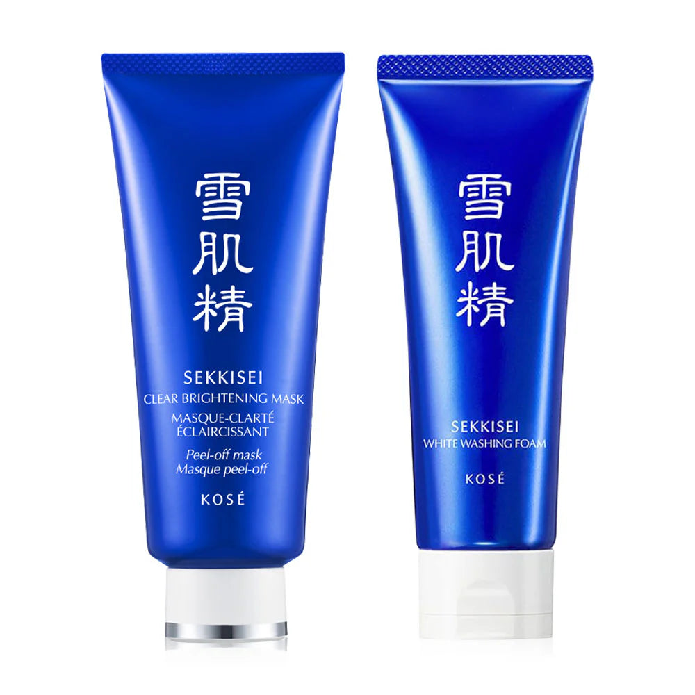 KOSE Sekkisei Clear Brightening Mask 76ml + White Washing Foam 130g