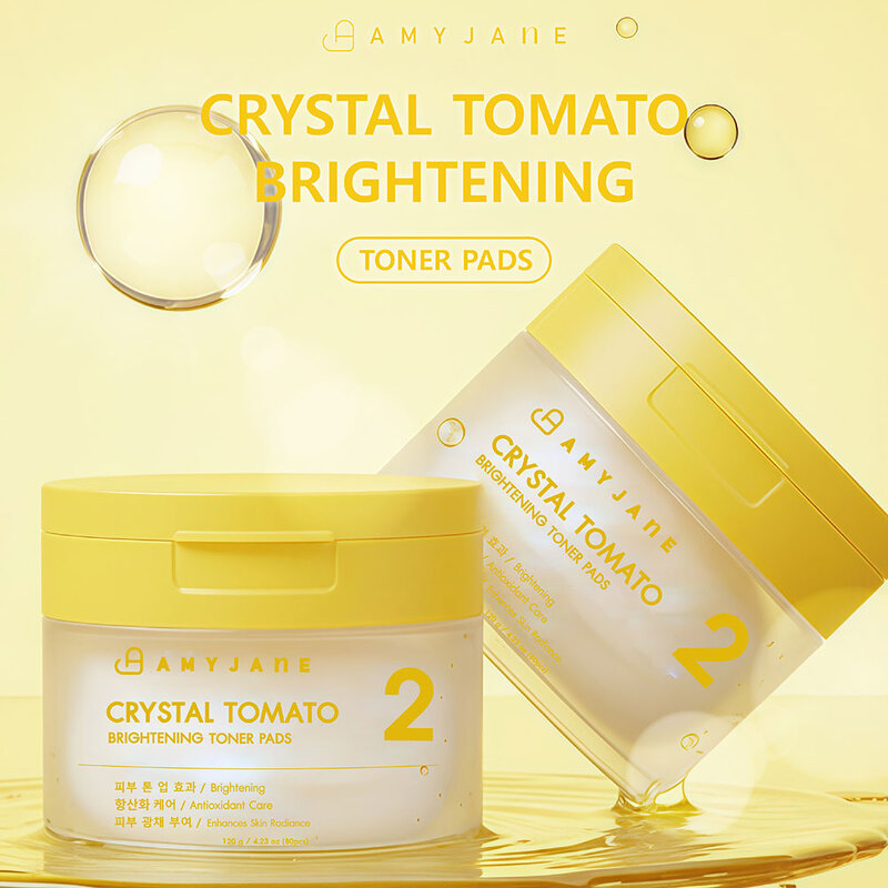 AMYJANE Crystal Tomato Brightening Toner Pads 120g 80 Pads